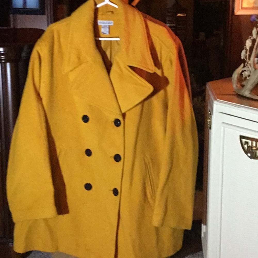 GORGEOUS GOLD AND BLACK Jacket, sz 24 wool/poly